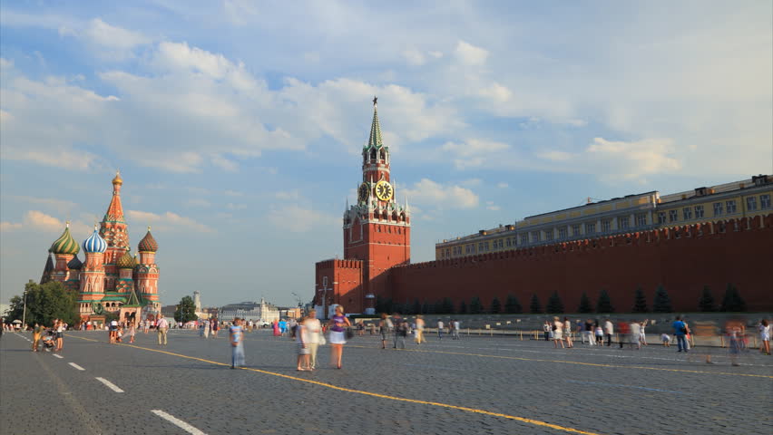 Red square timelapse. Moscow, Russia