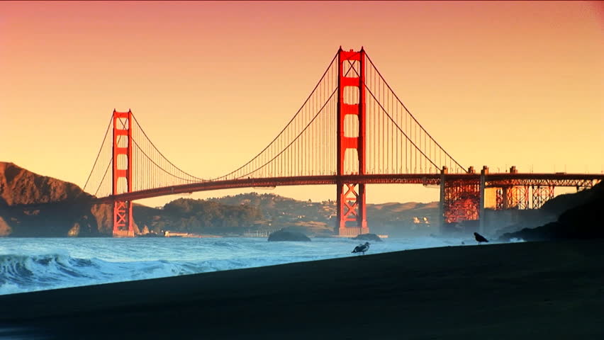 Golden Gate Bridge Seen from Stock Footage Video (100