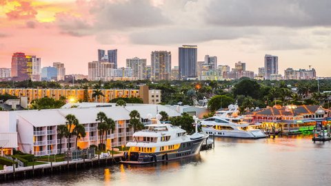 Fort Lauderdale, Florida, USA skyline.