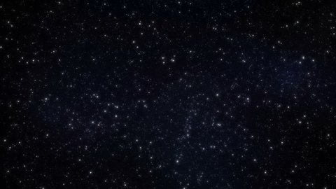 Starfield - Stars Universe FlyBy Video Background Loop /// A highly detailed look at sprinkling stars gently passing by. Looks best in 4k resolution.