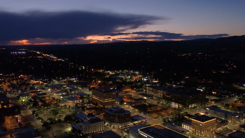 Aerial Idaho Boise June 2017 Night Thunderstorm 4K Inspire 2 ProRes