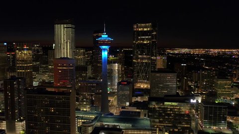 Aerial Canada Calgary June 2017 Night 4K Inspire 2 ProRes