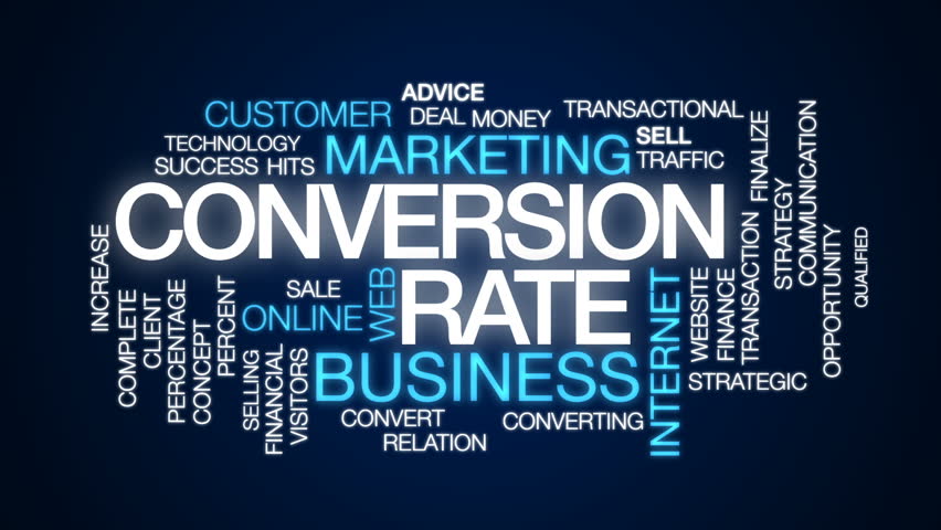 conversion rate animated word cloud text Stock Footage Video (100% ...