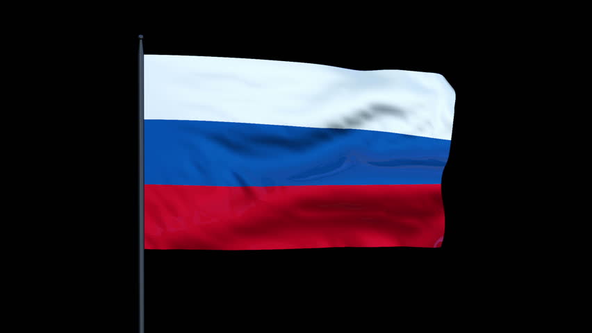 Russian Federation Flag Waving, Seamless Loop