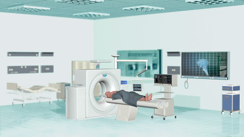 MRI Scan at Hospital , Camera panning, Alpha