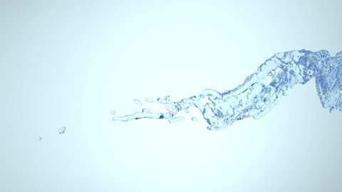 flow of liquid like water fly in air. Stream of water move in slow motion. ver7