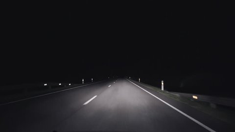 A trip on a night rural road 