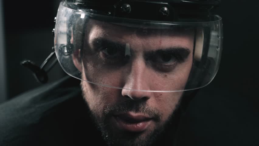 Hockey Player Portrait Close Up Stock Footage Video 100 Royalty Free Shutterstock