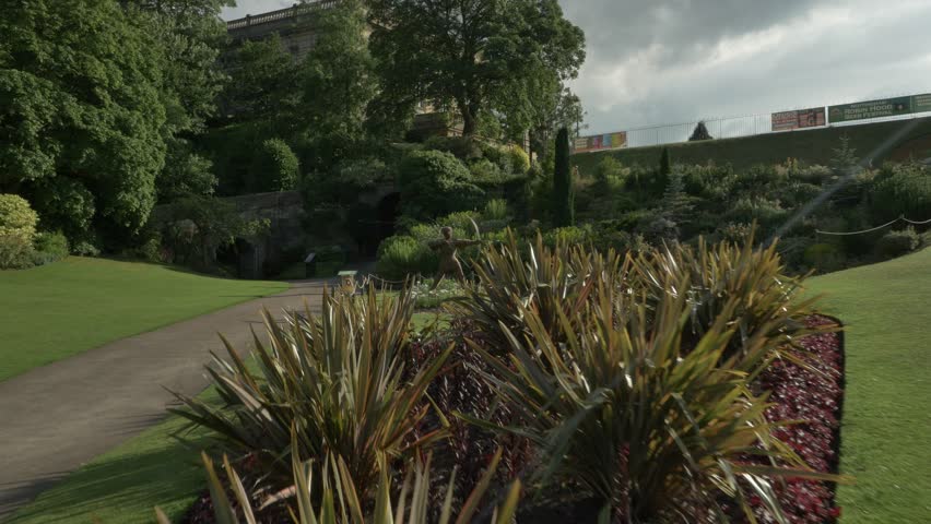 Aerial, Nottingham Castle, Nottingham, UK on a Sunny Day