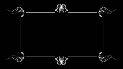 Old Silent Film Style Text Frame. Film projector flickering background. Place for your text. Two options in one file. A film with scratches and without.