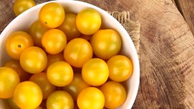 Fresh made Yellow Tomatoes (seamless loopable; 4K)