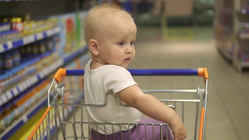 baby in cart