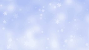Abstract Winter Snow Falling With Snow Flakes Background
