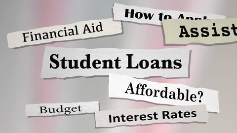 Student Loans Newspaper Headlines College Debt 3d Animation