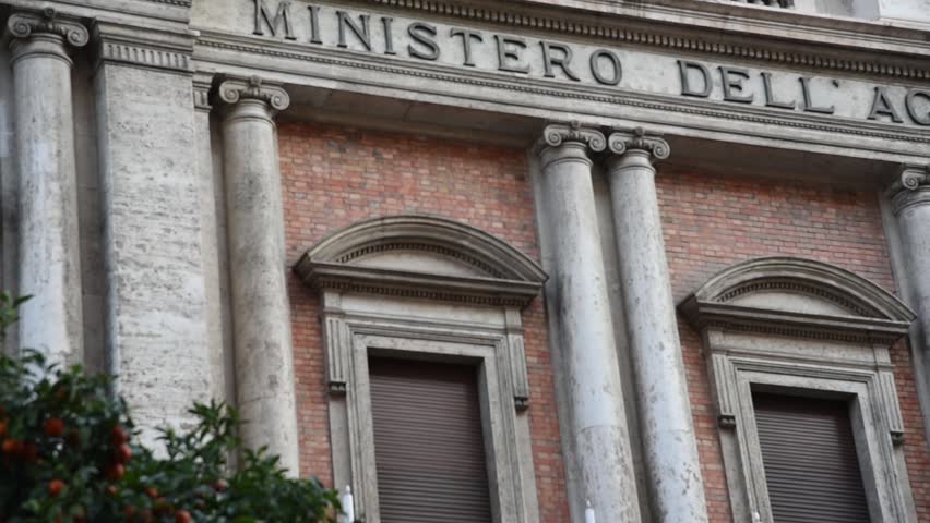 ROME - ITALY - March 2017 -  Ministry of agriculture and forests - Panning