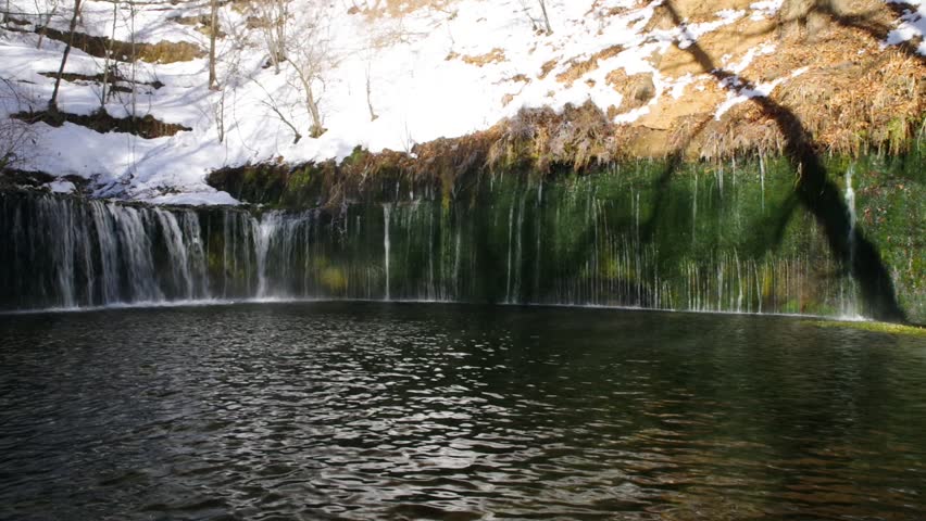 Shiraito Waterfall In Winter Season Stock Footage Video 100 Royalty Free Shutterstock