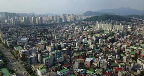 Aerial Near Hongdae, Seoul, South Korea