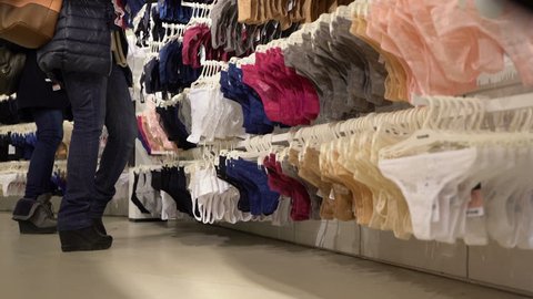 Close-up of Women Panties in the Fashion Store. Panties in Shopping Mall  Stock Image - Image of background, beautiful: 106132749