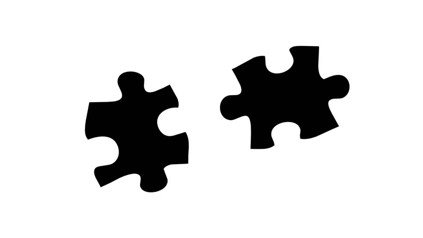 Matte, background puzzle effect, 2 pieces puzzle.
