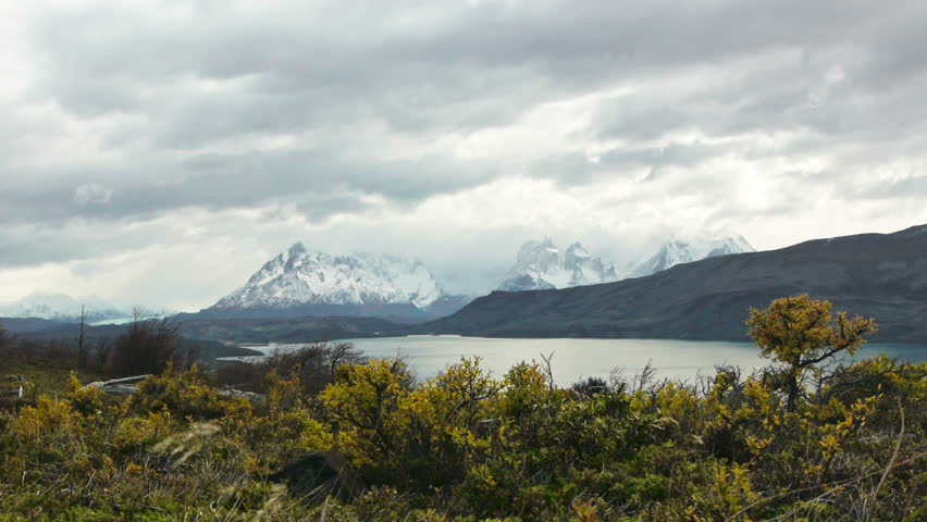 Slider shot of Torres del Paine