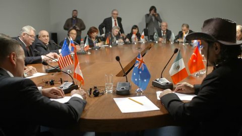 Fpv Australian Delegate Round Table During Stock Footage Video (100% ...