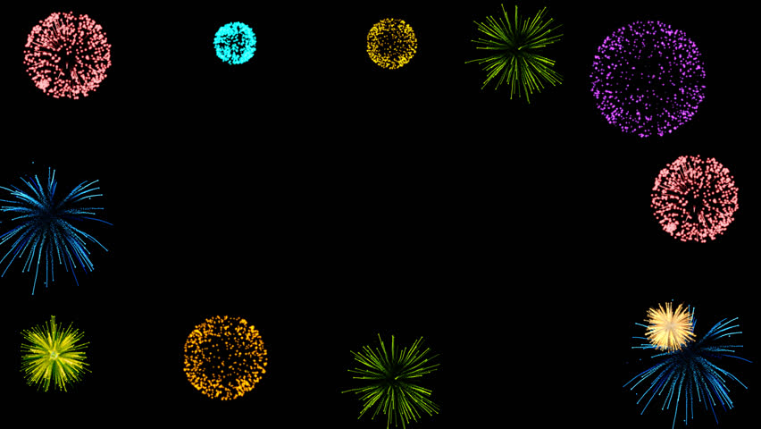 Fireworks Frame -Alpha channel file