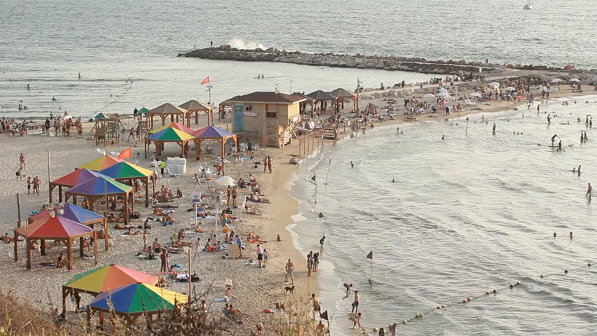 Israel Tel Aviv Beach sunset 