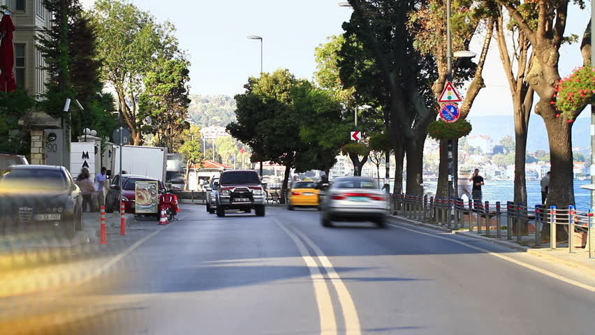 ISTANBUL - SEP 26: (Timelapse view) Car traffic at Baltalimani on September 26,