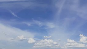 Dramatic atmosphere Time lapse video clip of blue sky and clouds.