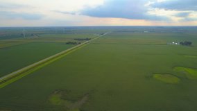 Aerial video agriculture farmland landscape 4k