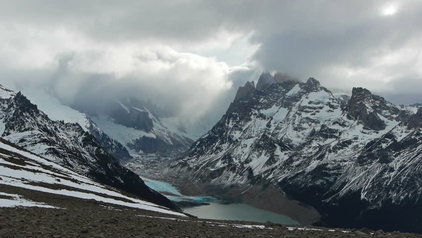 Glacier time lapse in El Chalten Argentina