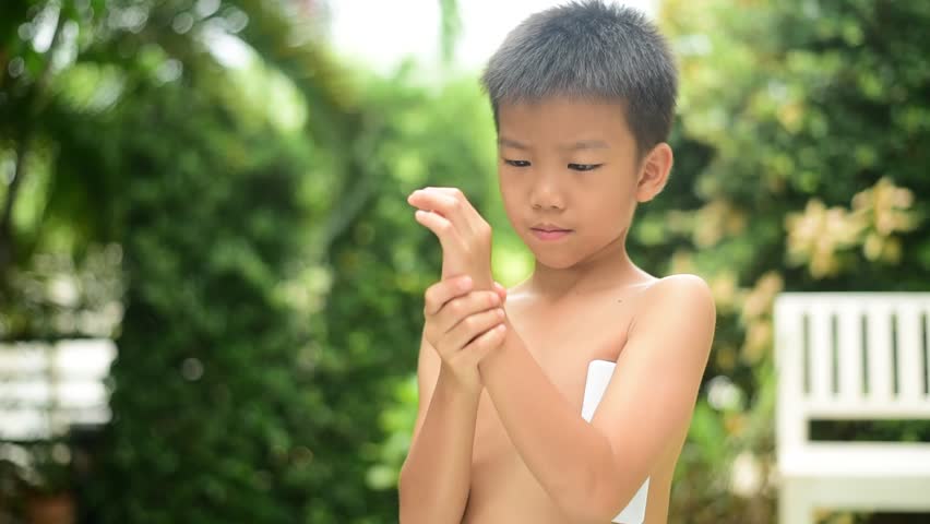 Asian young crunchboy outdoor