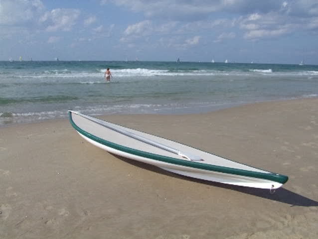 Rescue boat on the beach
