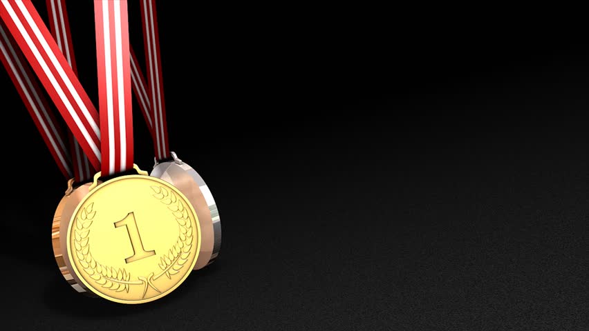 Sport medals animation, matte included.