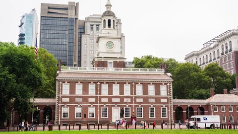 Independence Hall, Philadelphia, Pennsylvania, Hyperlapse Timelapse Video