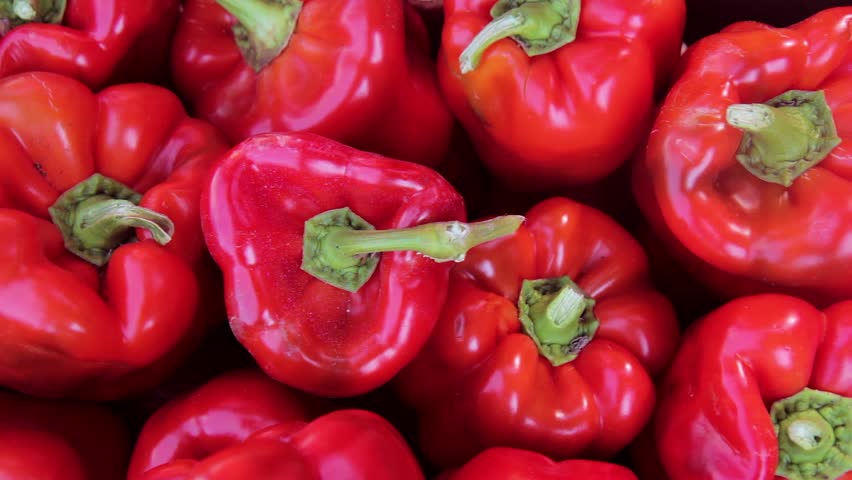 red pepper harvest. many red peppers. pepper for food background  Royalty-Free Stock Footage #29987770