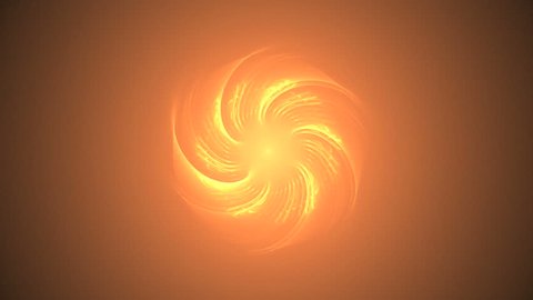 Fire Rotating on Black, Seamless Loop Animated Fractal