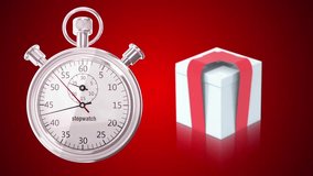 Stop watch animation with making presents - Powered by Shutterstock - Get 15% off with code: PIKWIZARD15