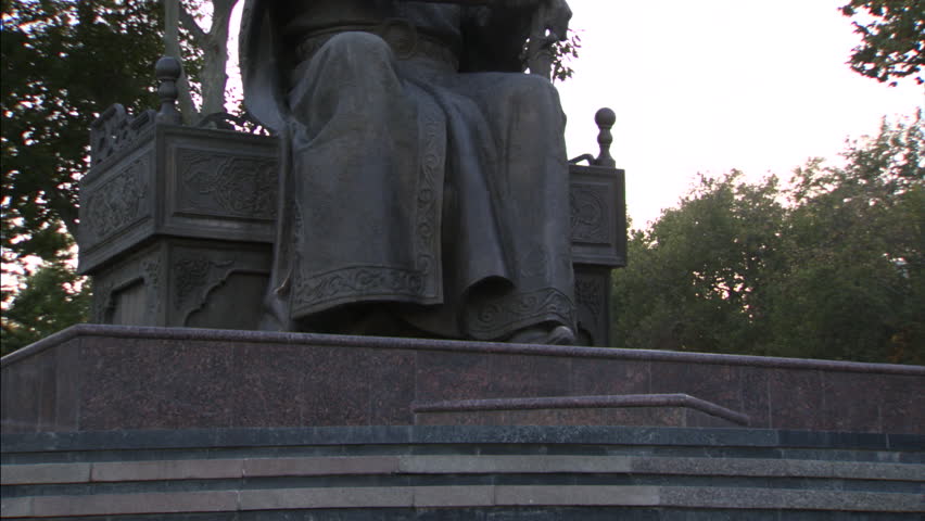 November 2010 - Uzbekistan Samarkand Tamerlane Statue.