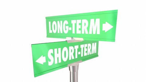 Long Vs Short Term Signs Words Extend Time 3d Animation