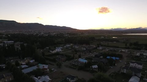 Aerial video from El Calafate Argentina
