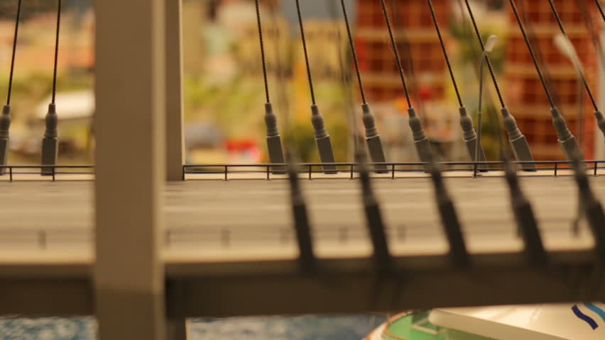 Toy city close-up road