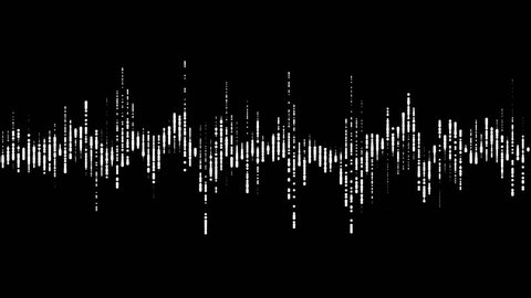 Digital waveform equalizer HUD in black background. Technological abstract element of a futuristic interface