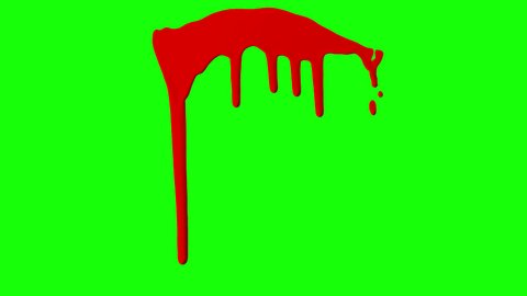 Red Ink Dripping Over Green Screen Stock Footage Video (100% Royalty ...