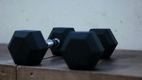 Closeup video of a fitness equipment in gym