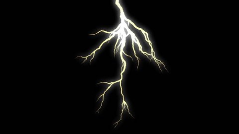 Thunderbolt lightning on black background.