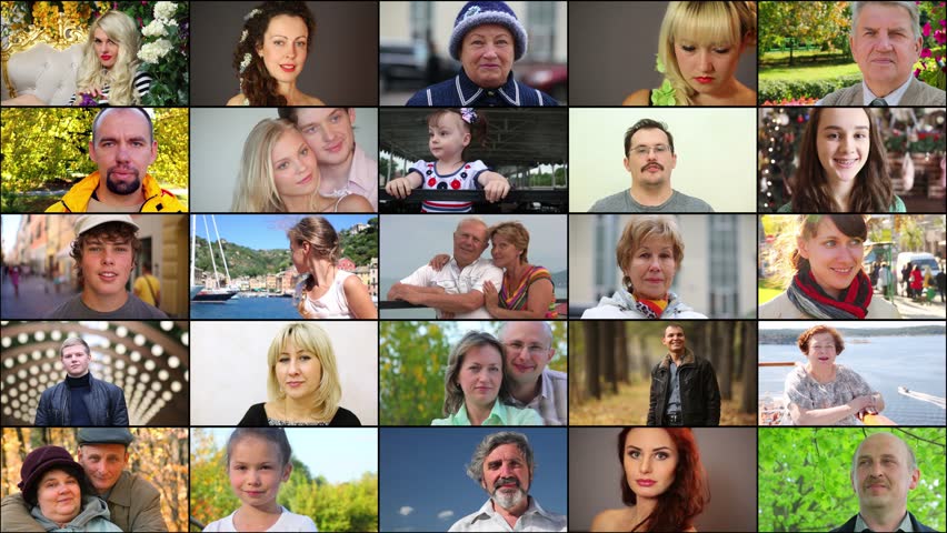 Portraits of couples and people of different ages, collage 4K | Shutterstock HD Video #30140146