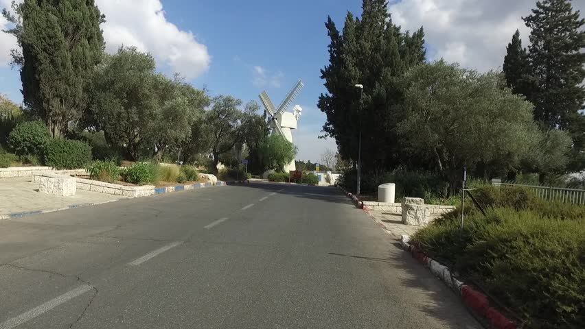 Walking up to the Windmill in Israel.