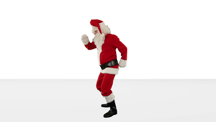 Santa Claus Dancing against White, Dance 4