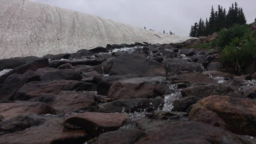 Melting snow below lake Isabelle Ward Colorado